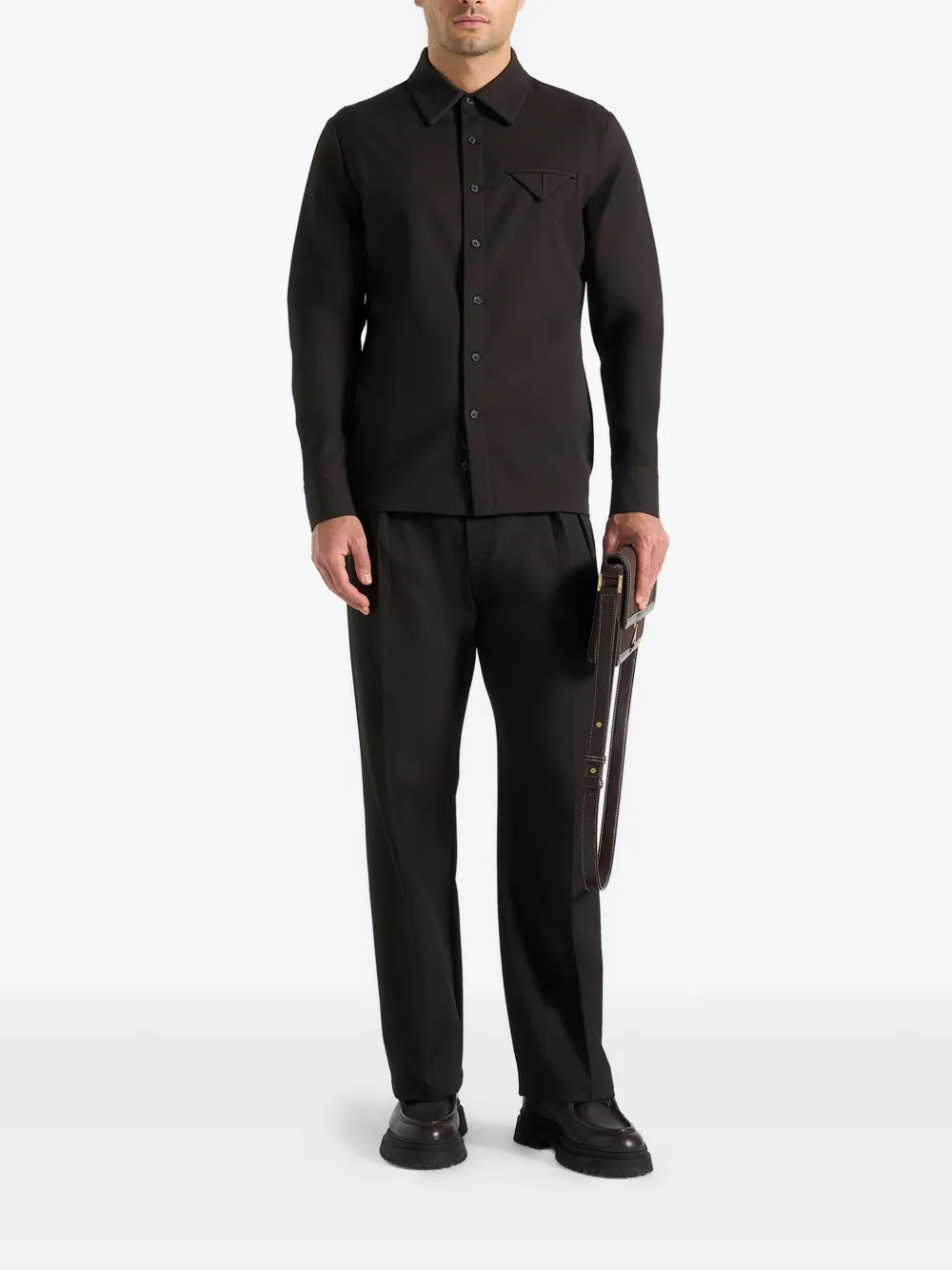 Mani&egrave;re De Voir Pierre pleated tailored trousers - Zwart