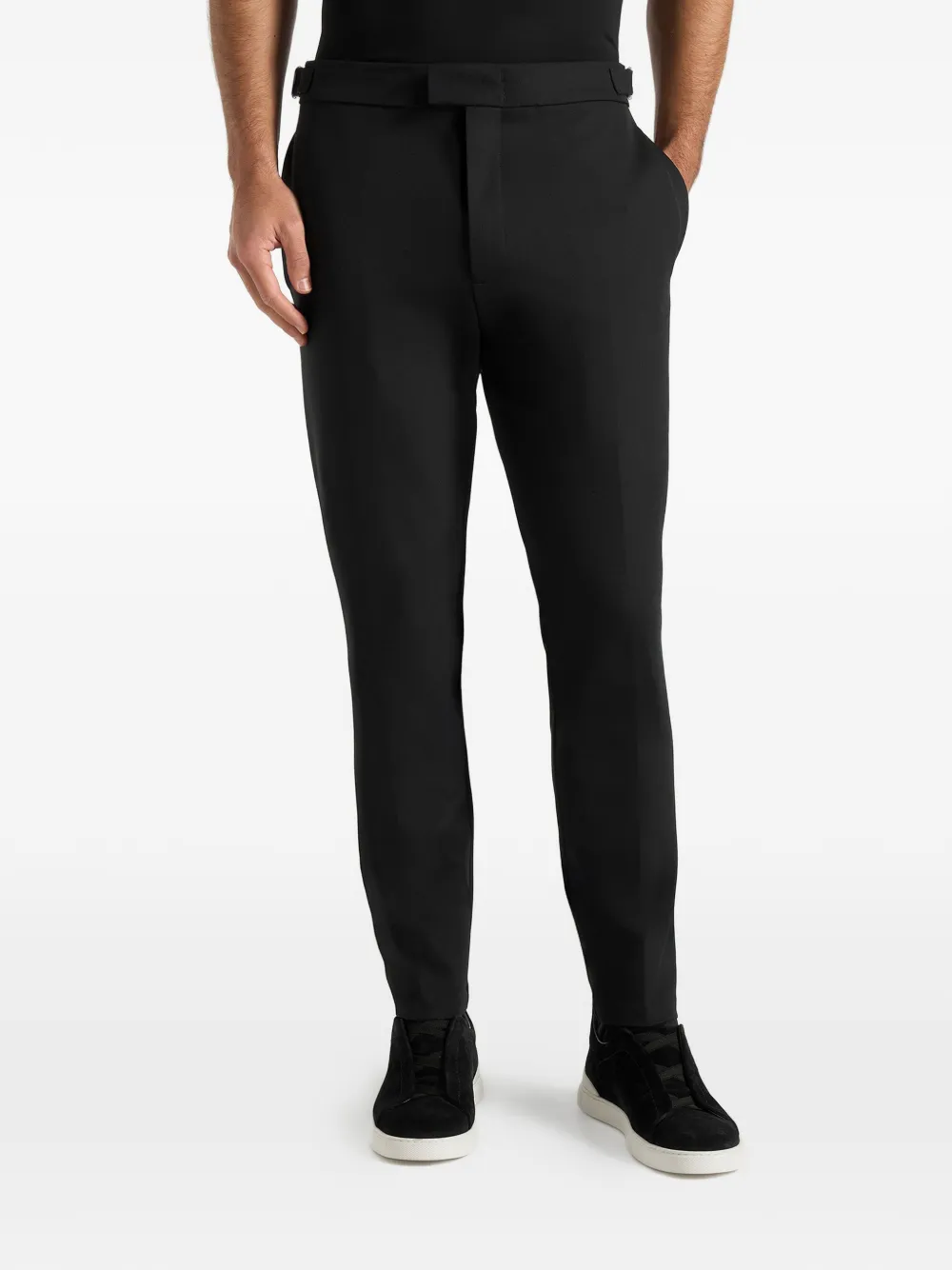 Manière De Voir Aiden slim-fit stretch broek Zwart