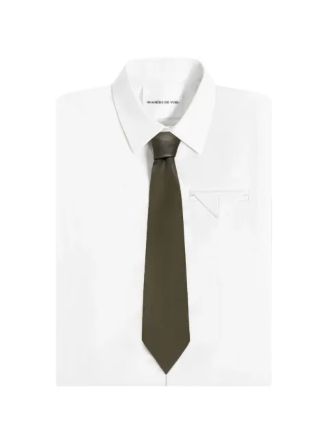 Manière De Voir Ash woven patch tie