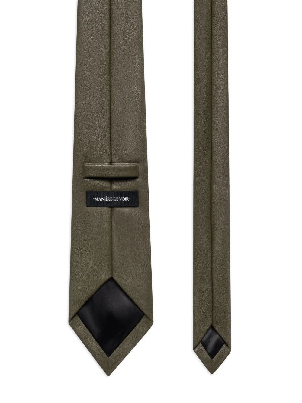 Ash Sage Faux-Leather Tie