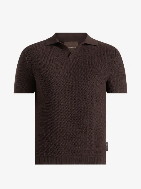 Manière De Voir Rowen textured knit revere polo shirt