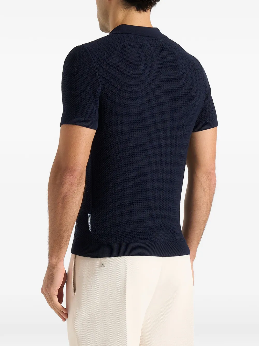 Manière De Voir Rowen gebreid poloshirt Blauw