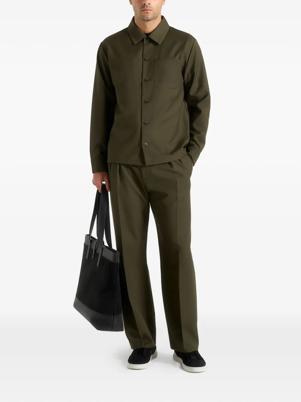 Mani&egrave;re De Voir pleated tailored trousers - Groen