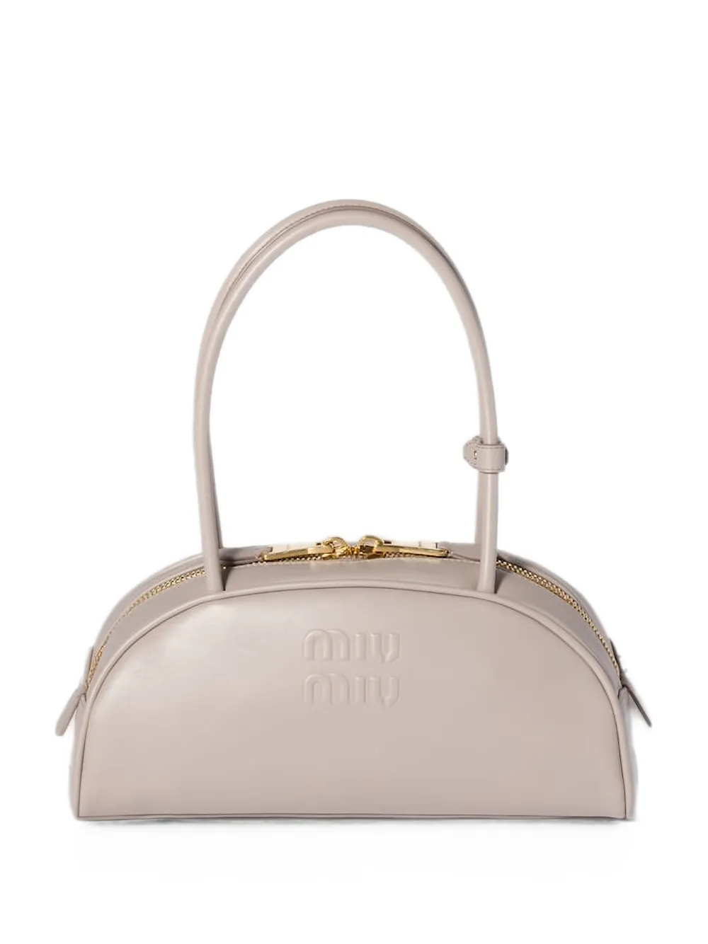 Miu Miu Borsa a spalla Beau in pelle - Grigio