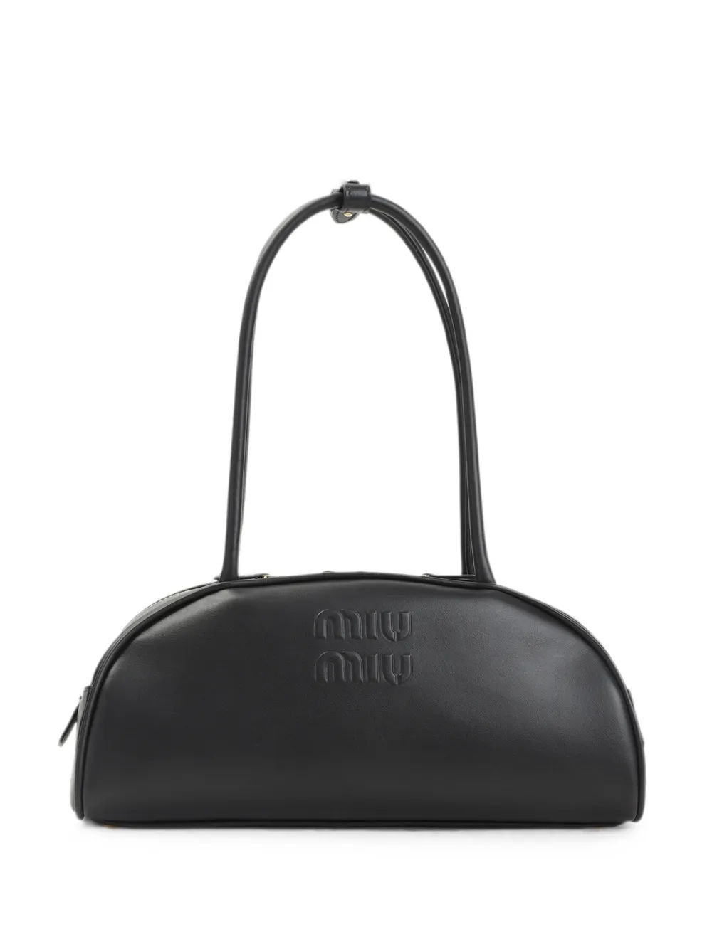 Miu Miu Borsa a spalla Beau con logo goffrato - Nero