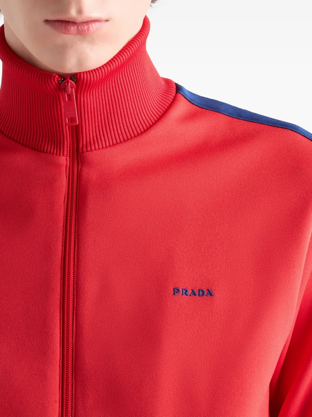 Prada ジップアップ スウェットシャツ | レッド | FARFETCH JP