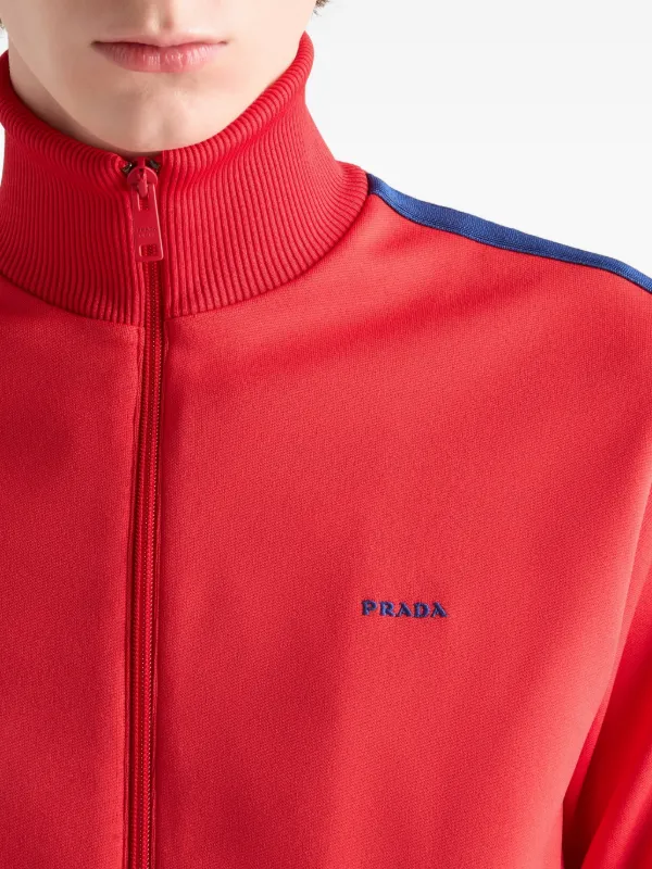 Prada ジップアップ スウェットシャツ | レッド | FARFETCH JP
