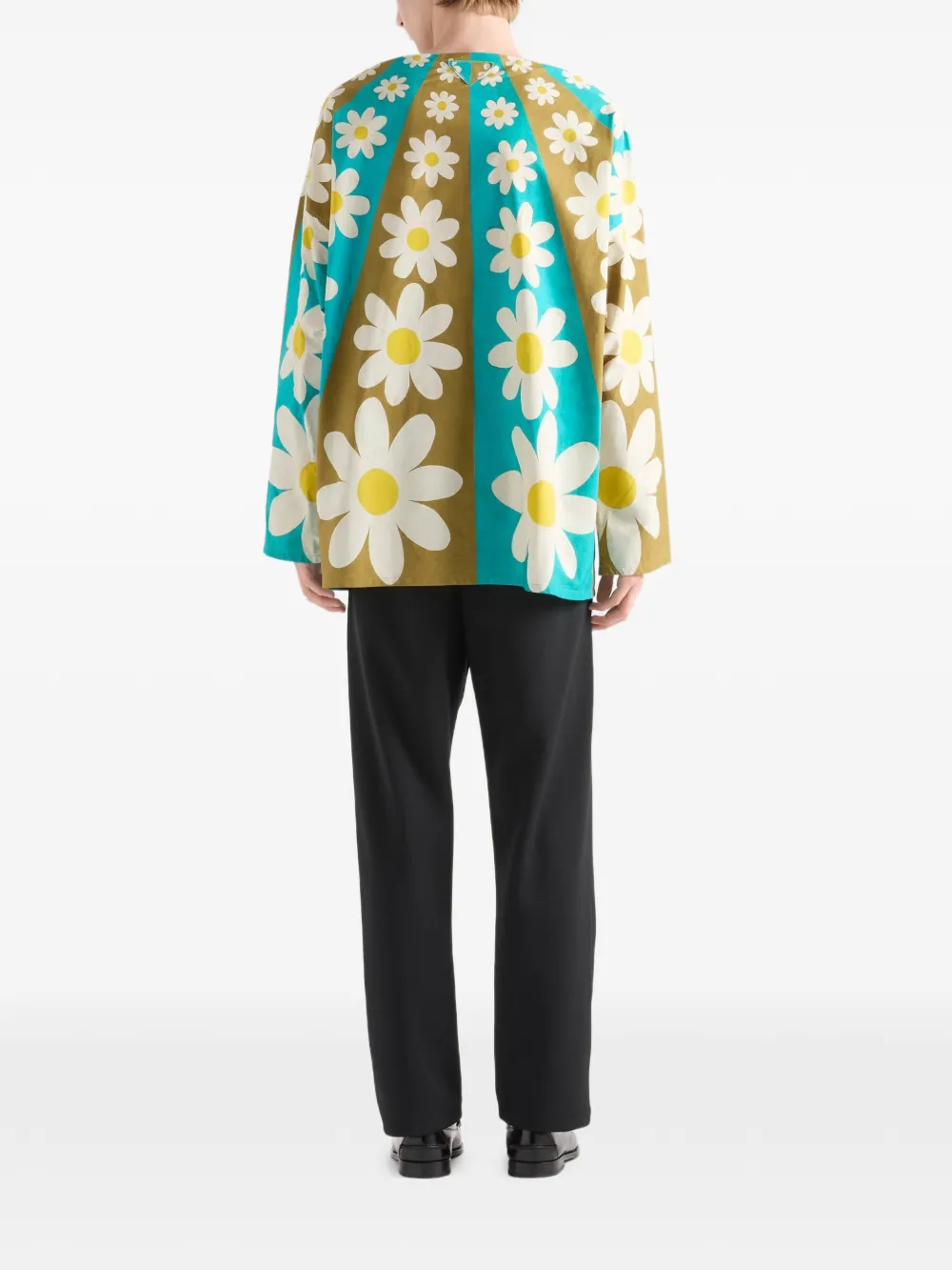 Prada Elastische broek met logo Zwart