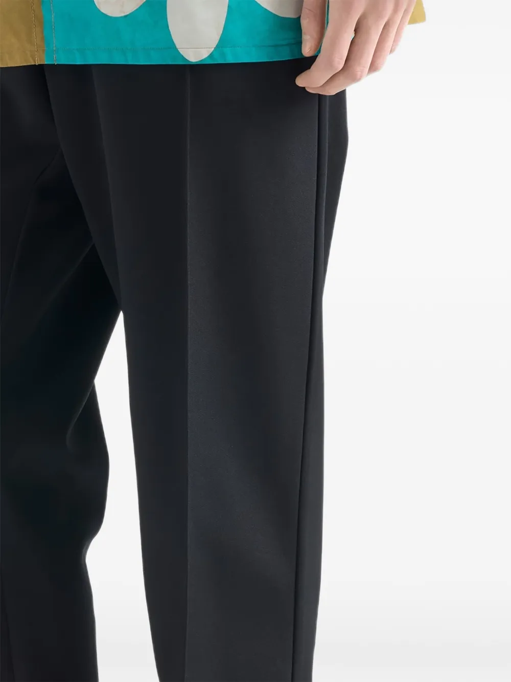 Prada Elastische broek met logo Zwart
