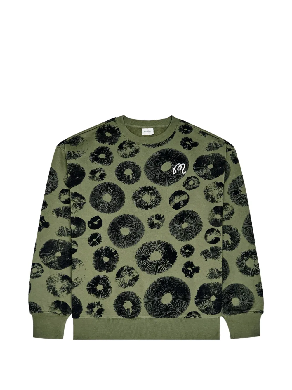 Malbon Golf Range Foraging mushroom sweatshirt - Verde