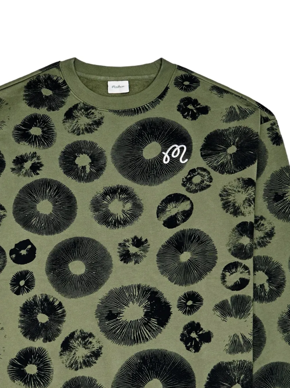 Malbon Golf Range Foraging mushroom sweatshirt - Groen