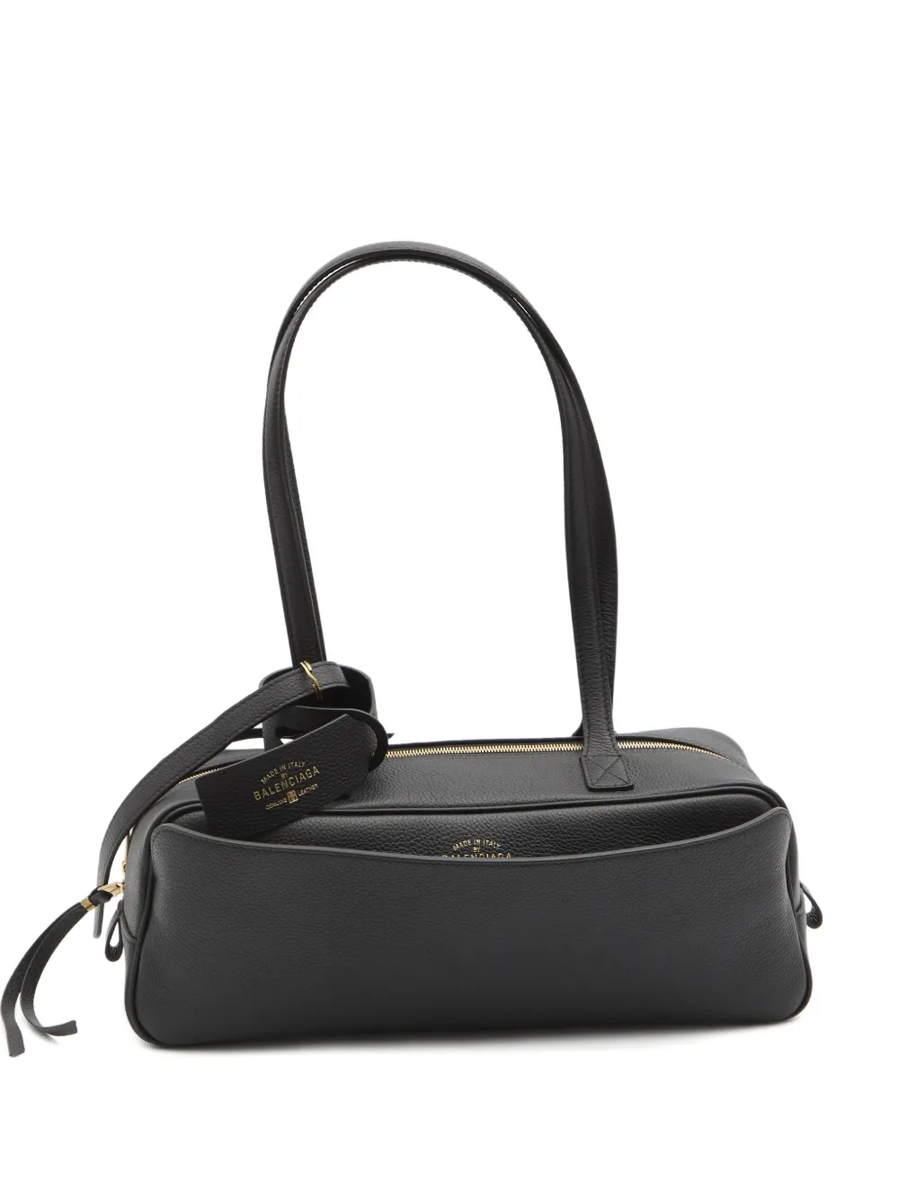 Balenciaga top-handle embossed bowling bag - Black