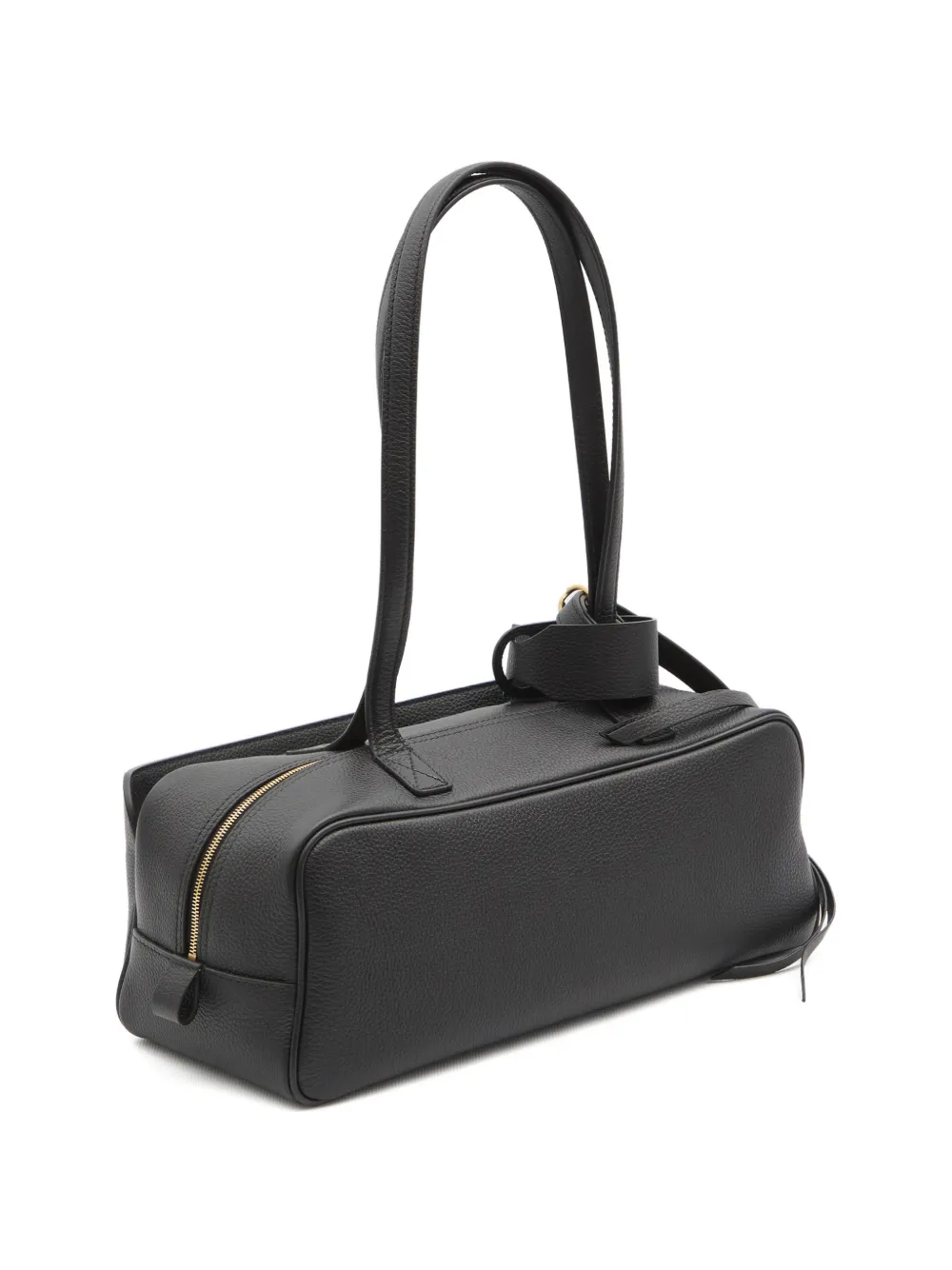 Balenciaga top-handle embossed bowling bag - Zwart