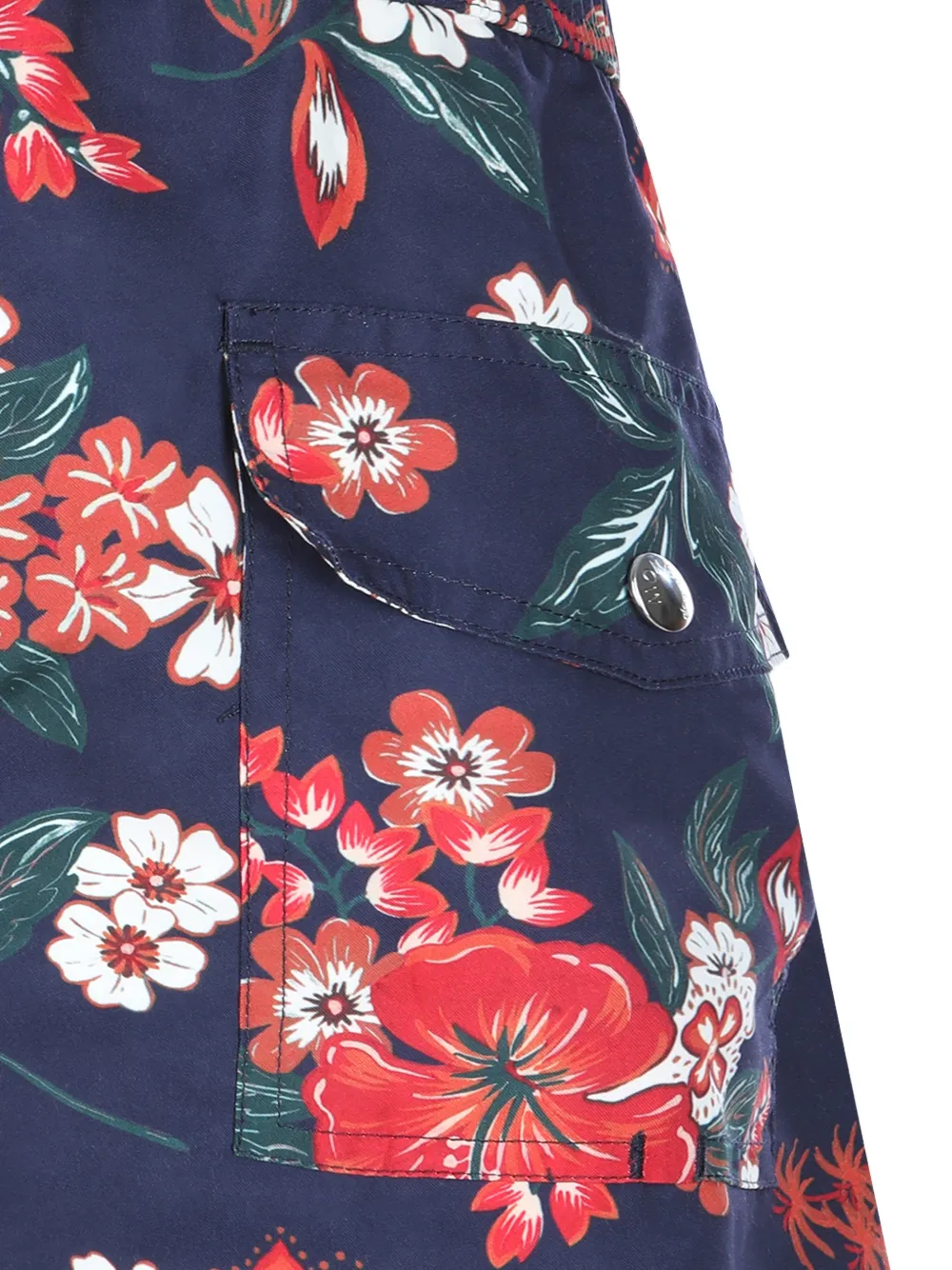 Moncler Zwembroek met bloemenprint Blauw