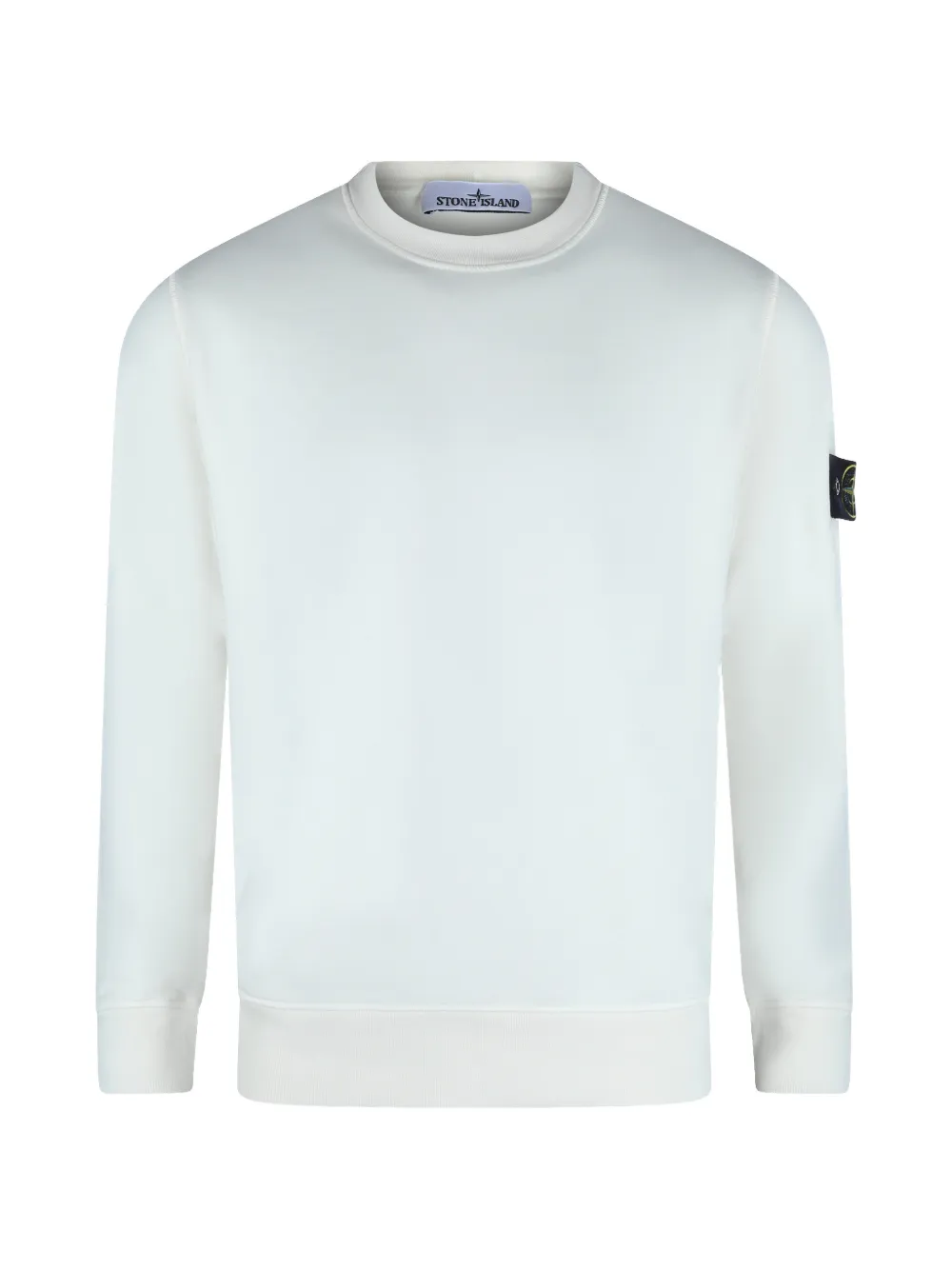 Stone Island crew-neck logo-patch sweatshirt - Weiß