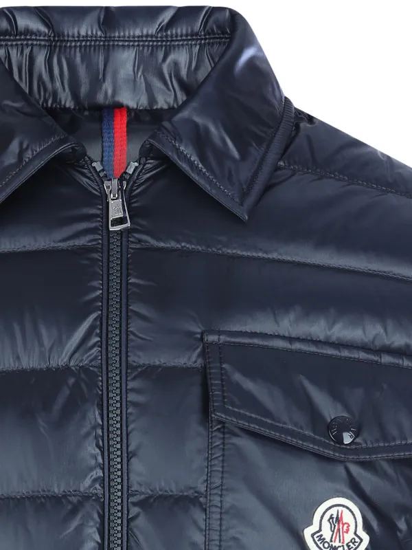 Moncler Mourillon Zipped Quilted Jacket | Blue | FARFETCH