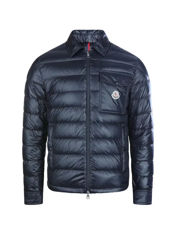 Moncler Mourillon Zipped Quilted Jacket | Blue | FARFETCH