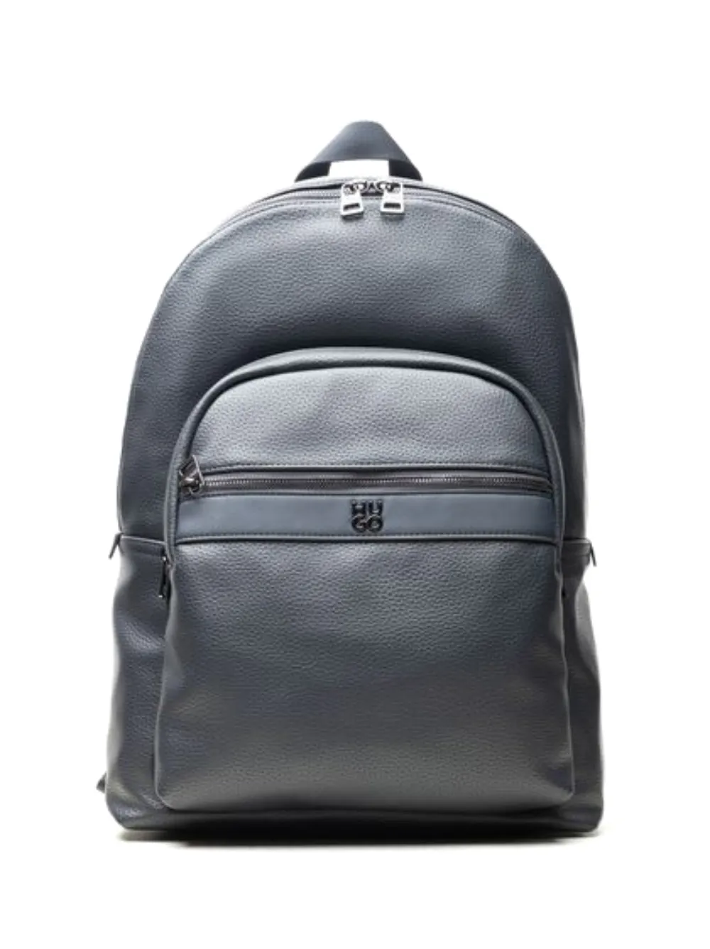 HUGO logo-plaque zip-pocket backpack - Blu