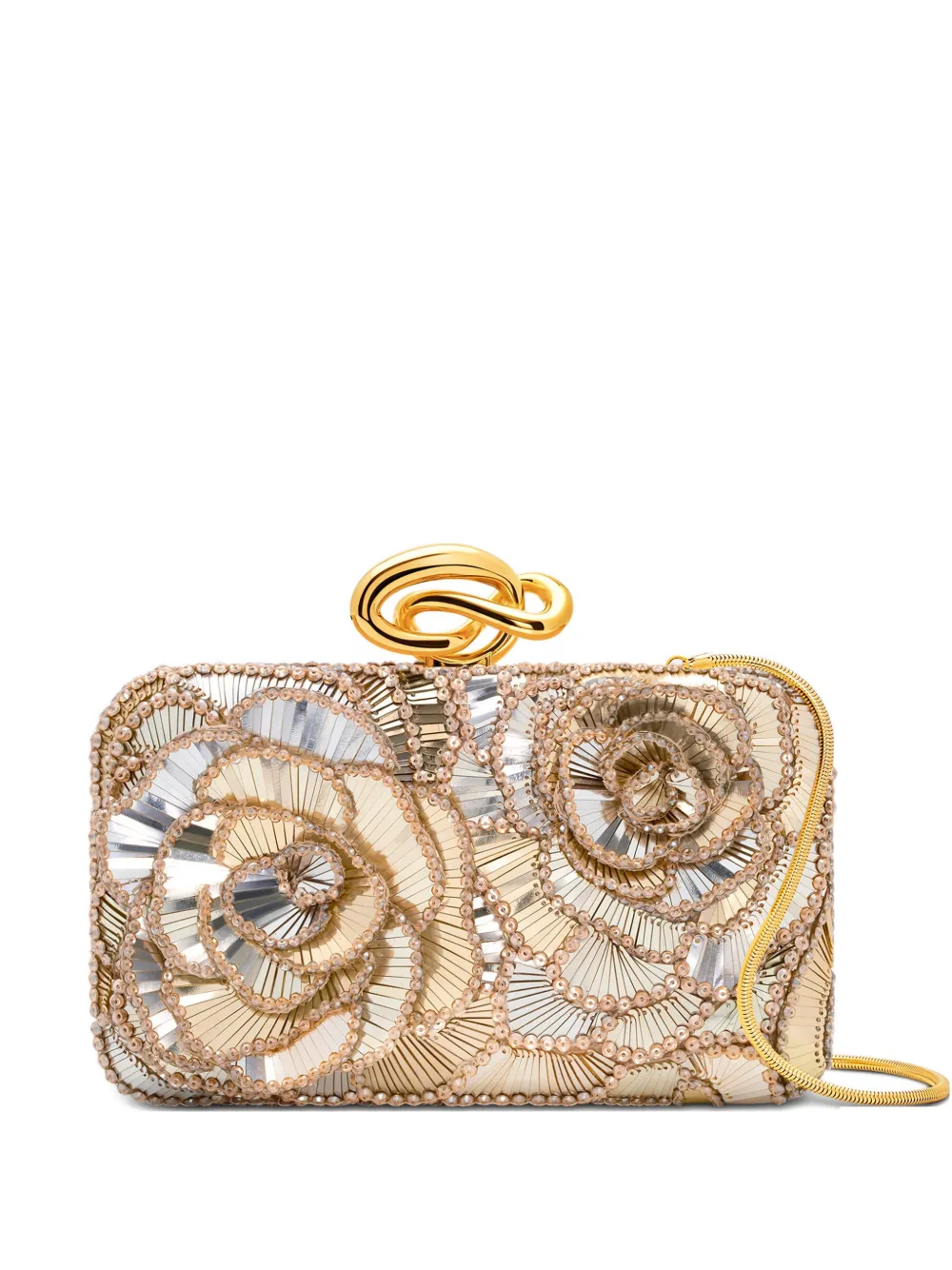 Oscar de la Renta Clutch con decorazione - Oro