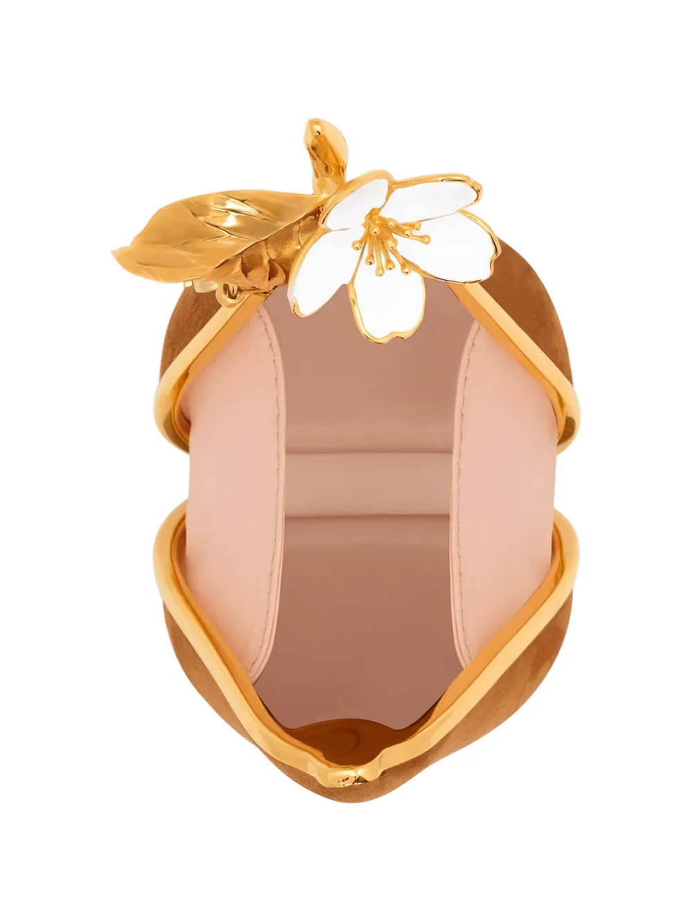 Oscar de la Renta Peervormige clutch Bruin