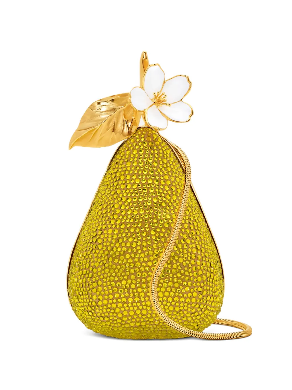 Oscar de la Renta Clutch con decorazione - Giallo