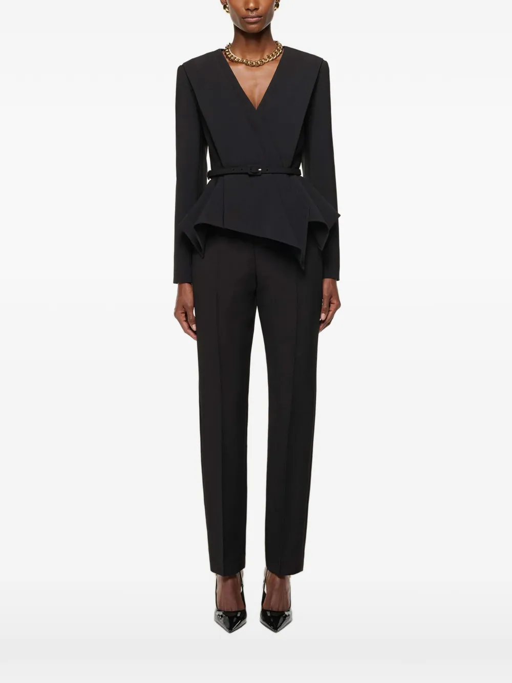 Roland Mouret asymmetrical peplum blazer - Schwarz