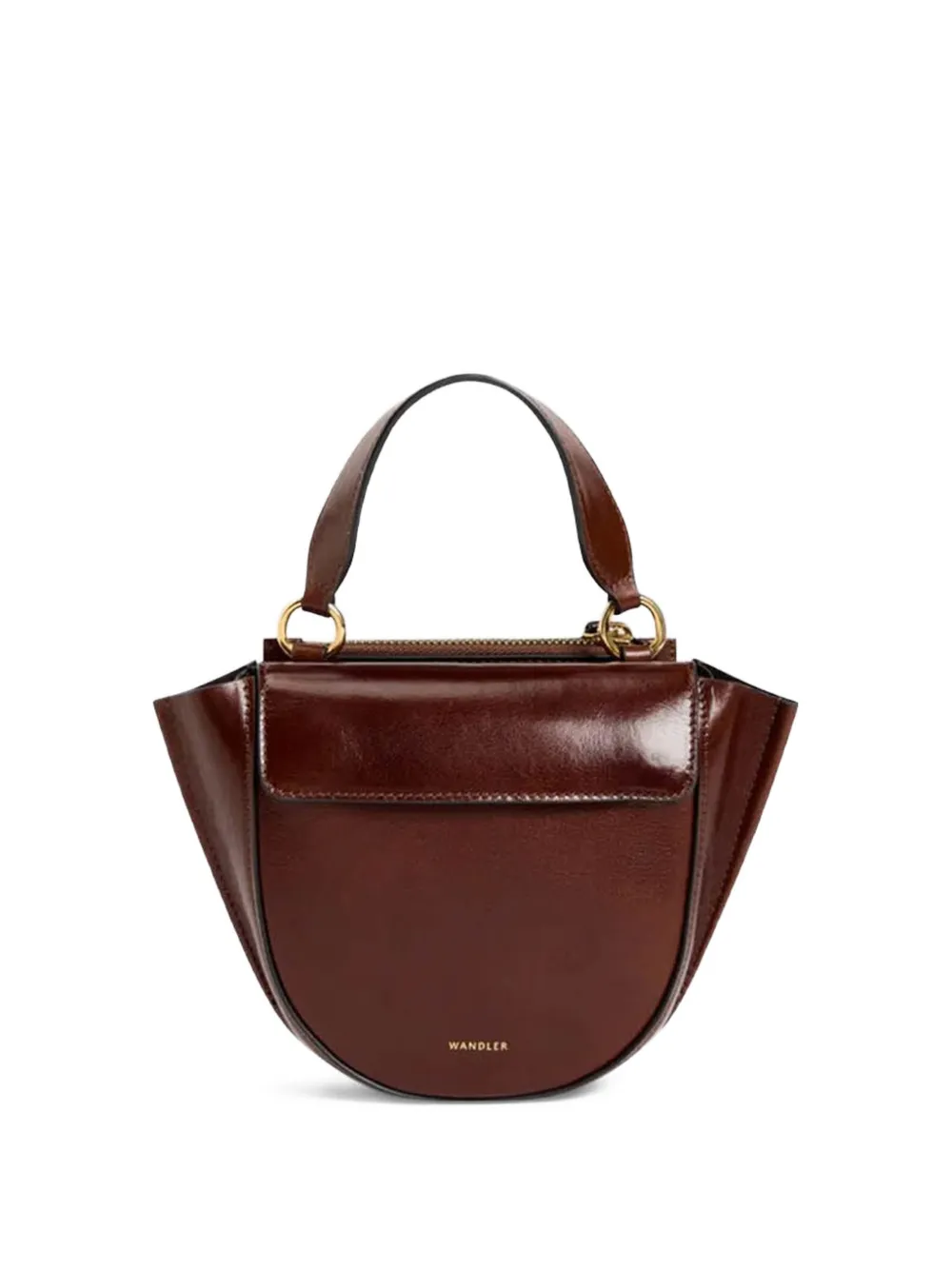 Wandler Hortensia top handle satchel - Marrone