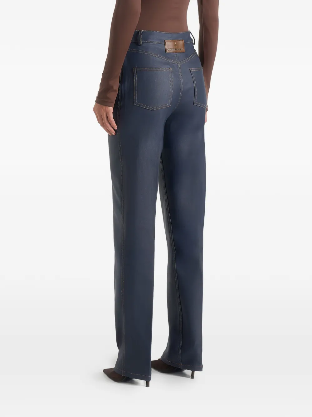 Jana Wax-Effect Boyfriend Jeans