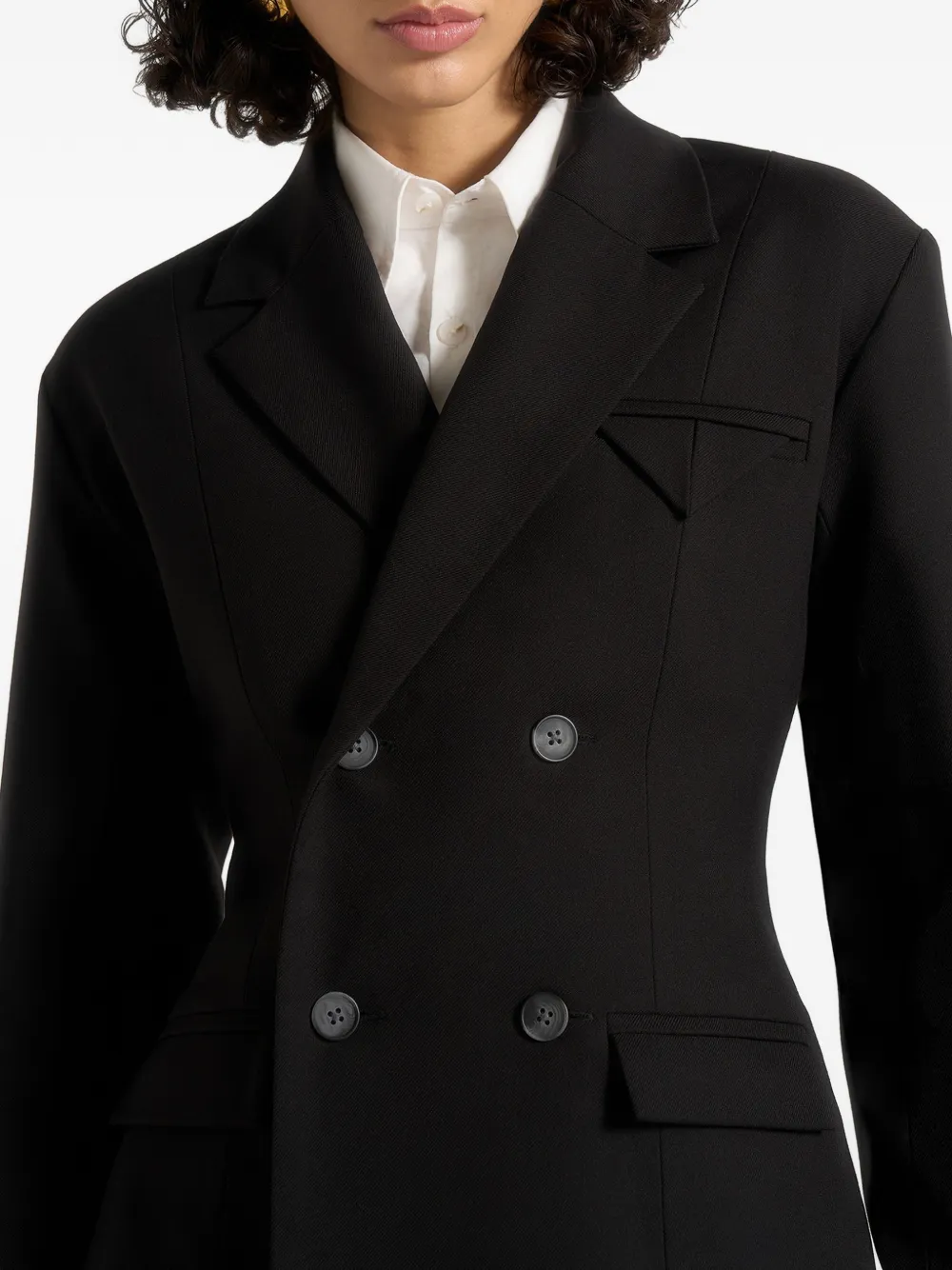 Manière De Voir Maia blazer met dubbele rij knopen Zwart