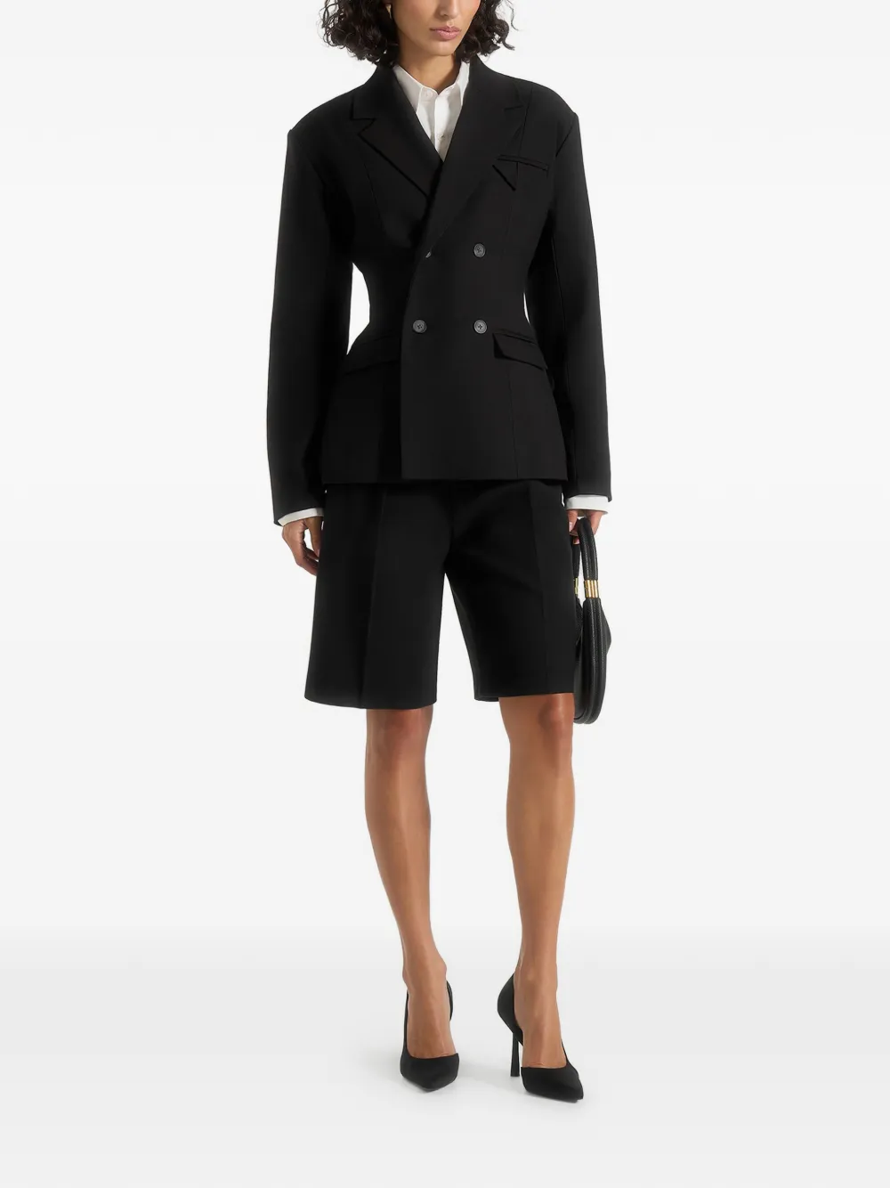 Manière De Voir Maia blazer met dubbele rij knopen Zwart