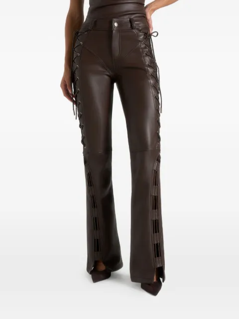 Manière De Voir Ambre lace-up flared trousers