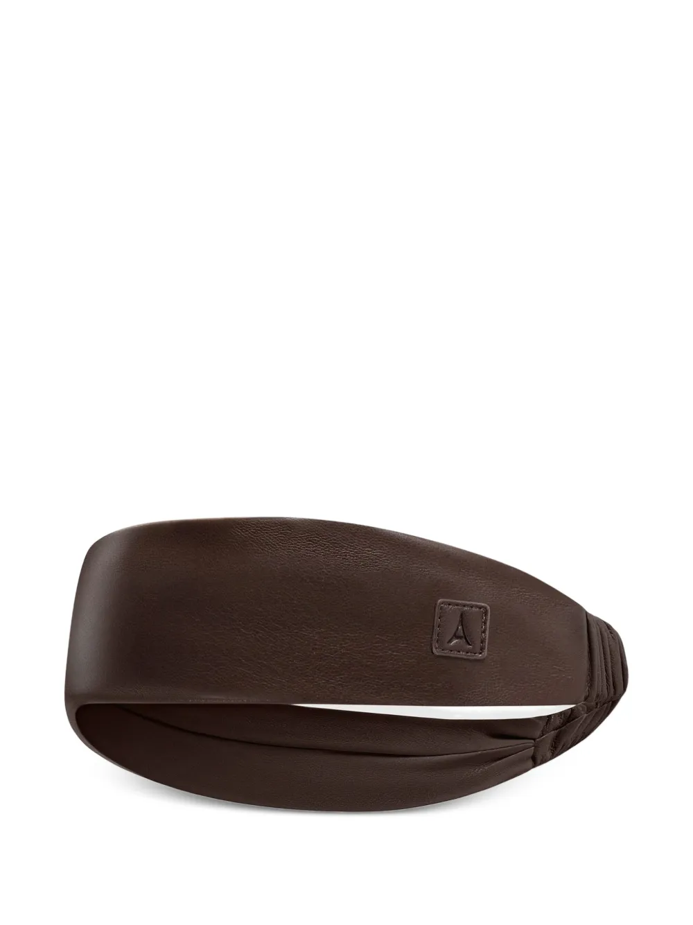 Manière De Voir eiffel leather headband - Marrone