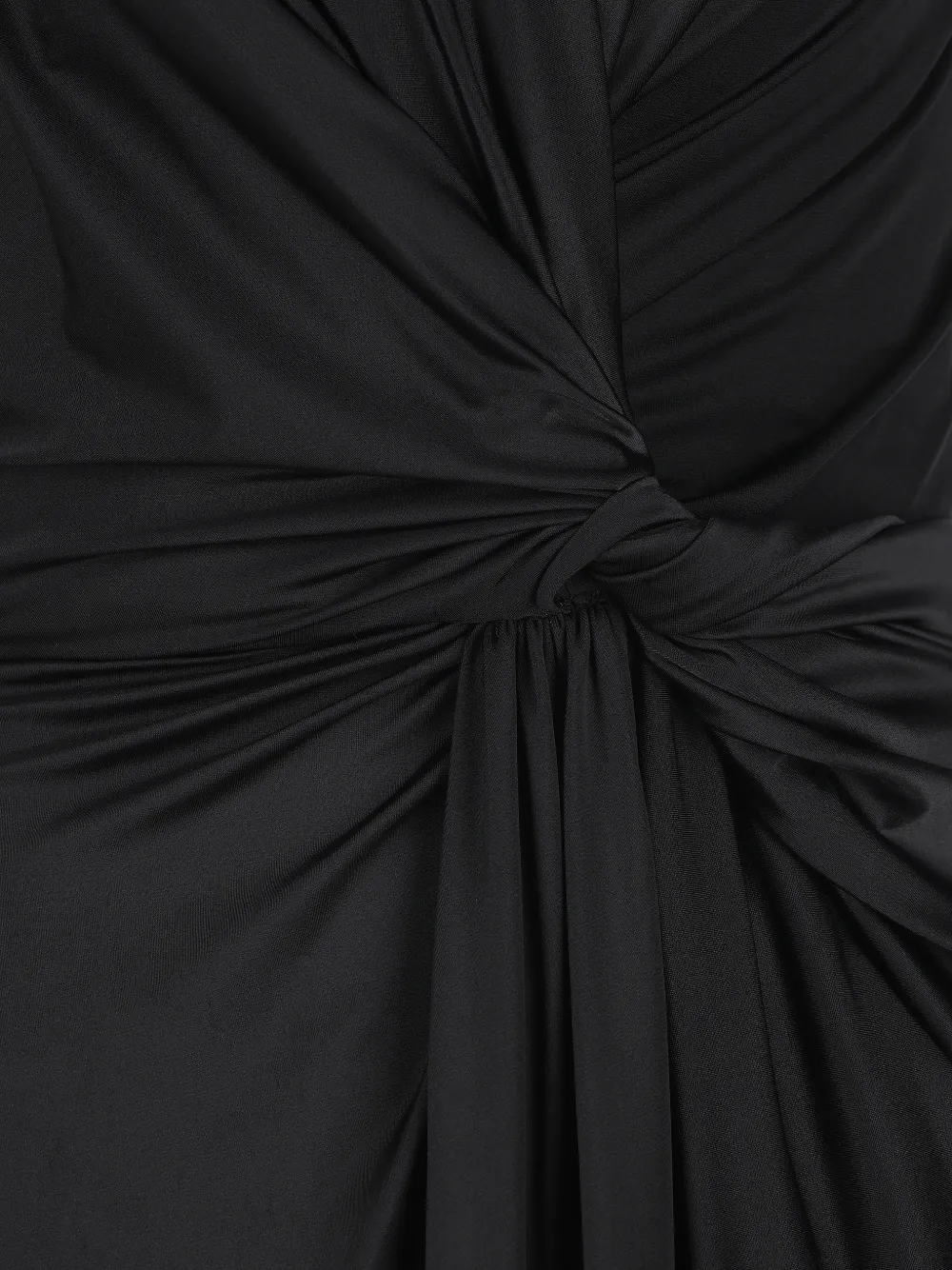  Balenciaga Asymmetrical Midi Dress - Black 