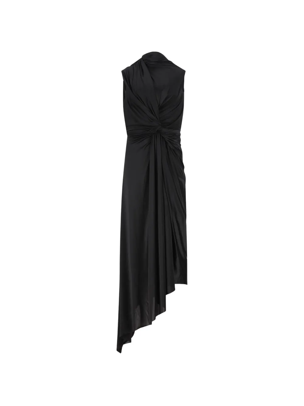 Balenciaga asymmetrical midi dress - Schwarz