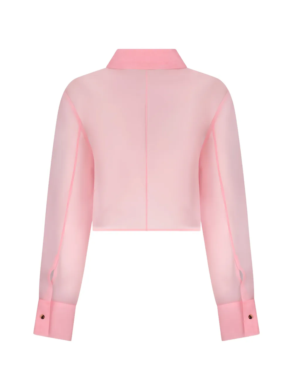 KHAITE Jasen cropped shirt - Roze