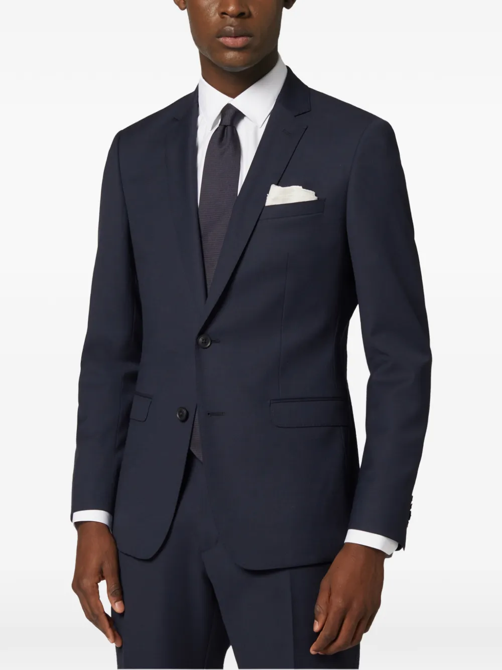 Boggi Milano Wollen blazer met patroon Blauw