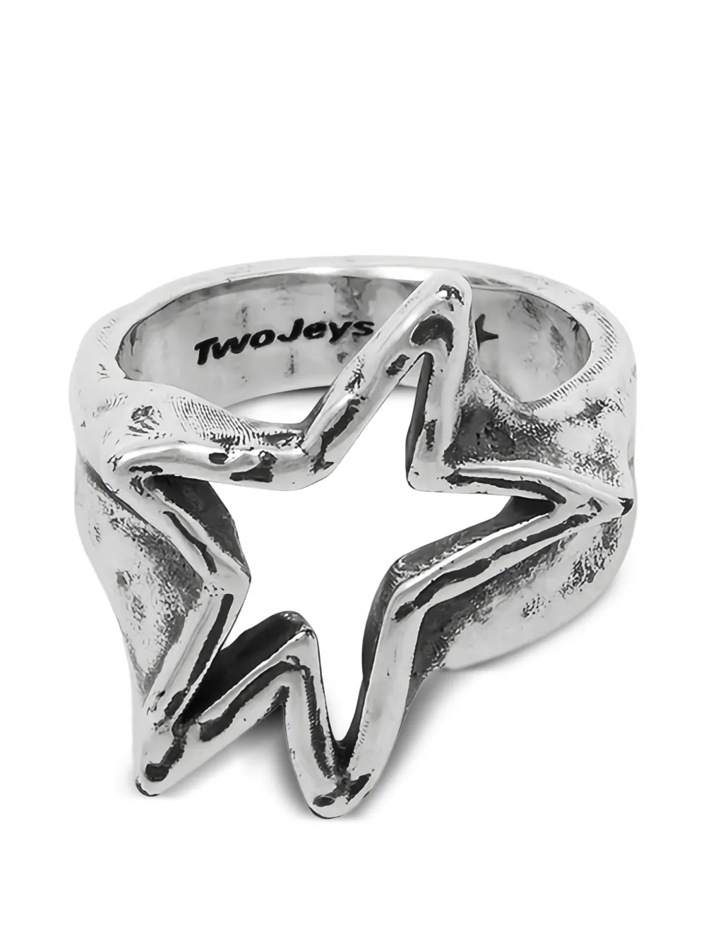 TWOJEYS star signet ring - Argento