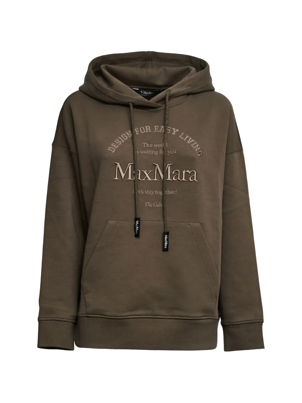 'S Max Mara Andrea logo-lettering hoodie - Verde