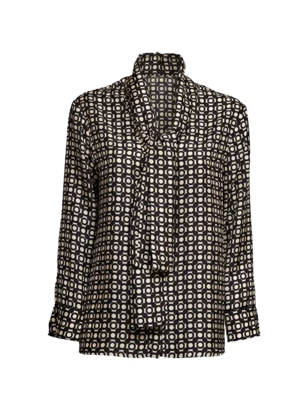S Max Mara Vittoria ジオメトリックパターン シャツ | ホワイト 