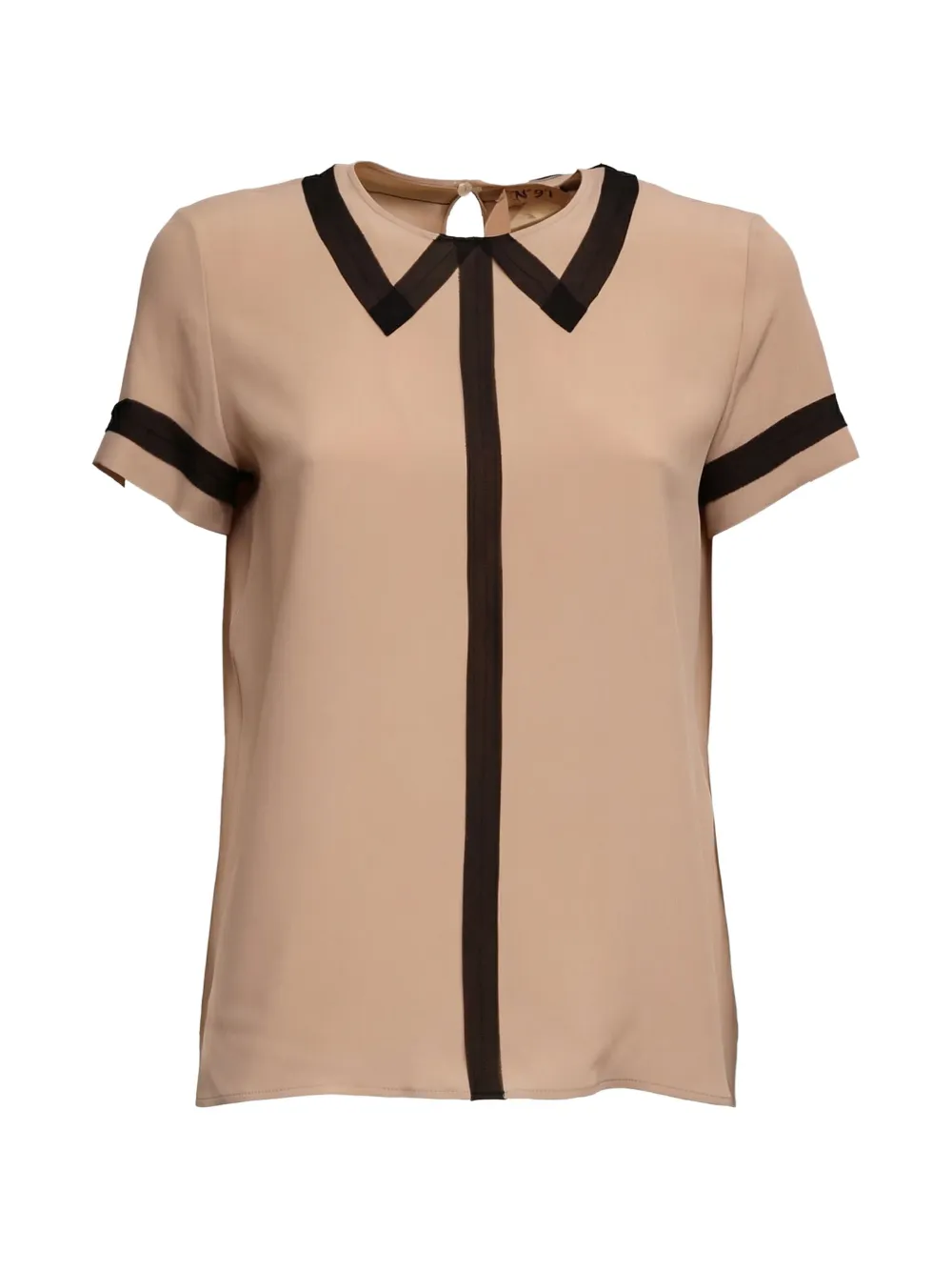 Nº21 black-trims blouse - Toni neutri