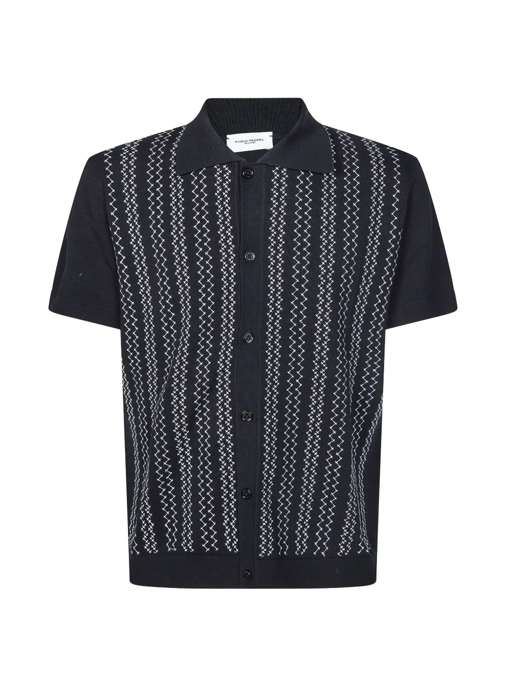 Paolo Pecora bowling patterned cardigan - Nero