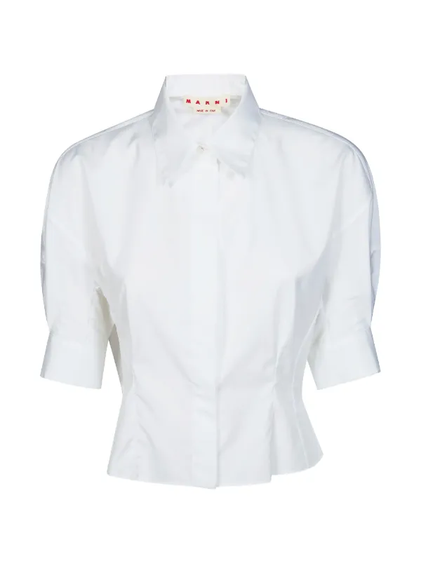 Marni Cropped Shirt in White