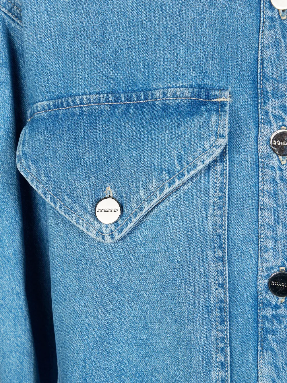  Dondup Buttoned-pocket Denim Shirt - Blue 