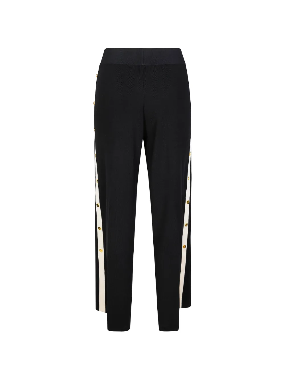 Elisabetta Franchi button stripe trousers - Zwart