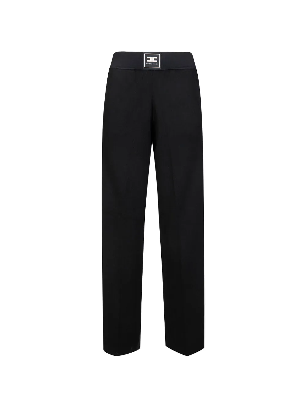 Elisabetta Franchi button stripe trousers - Nero