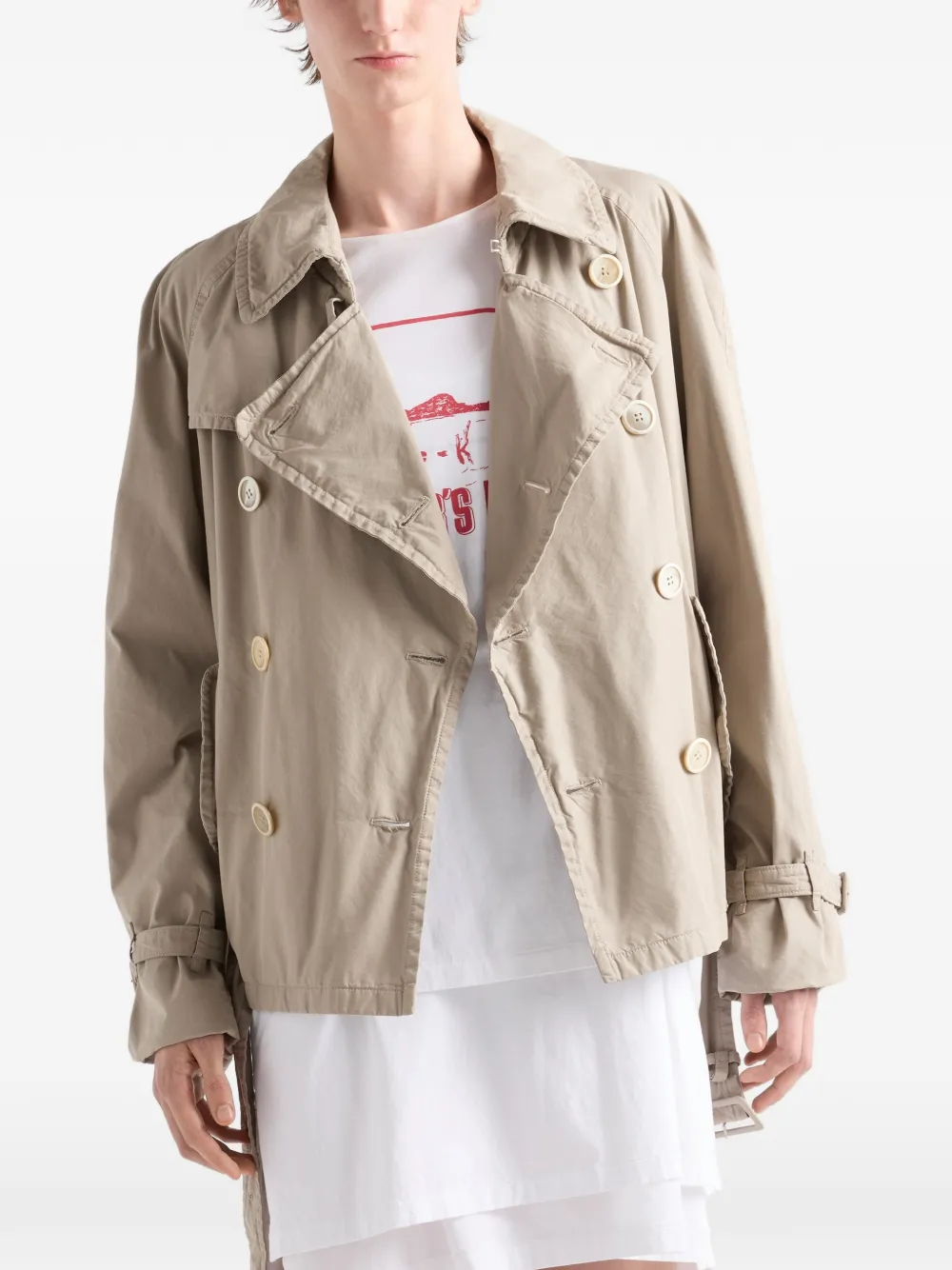Prada Jas met knopen Beige