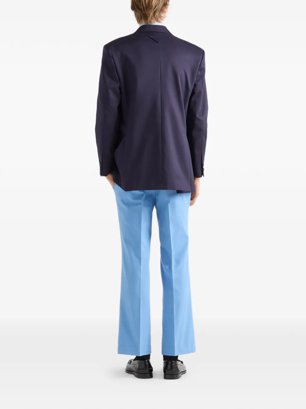  Prada Double-breasted Peak-lapel Blazer - Blue 