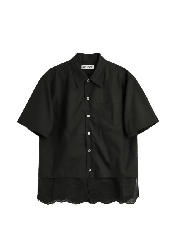 our legacy シアーシャツ OUR LEGACY ポケットレースシャツ | ブラック | FARFETCH JP