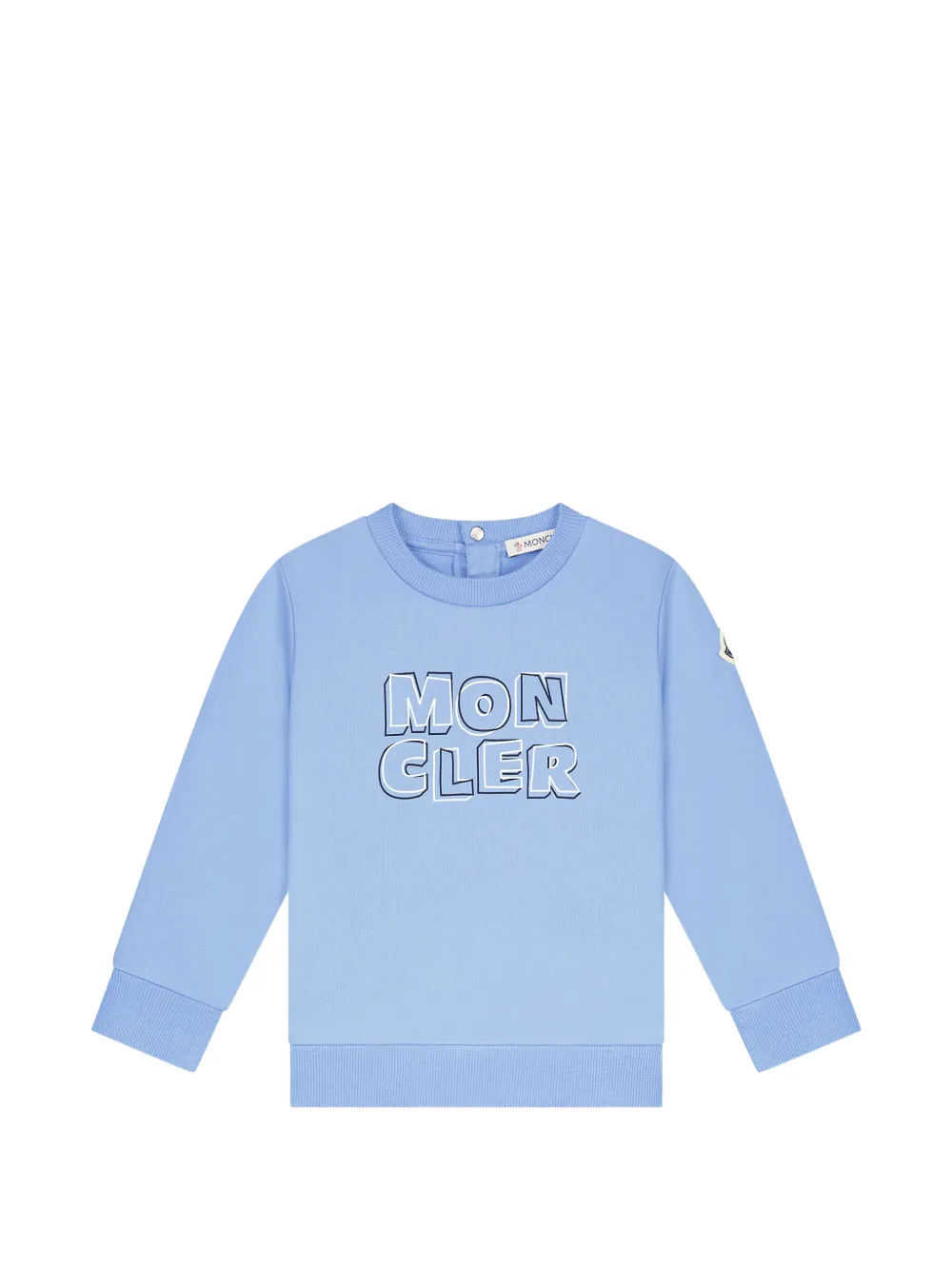 Moncler Enfant Sweater met logoprint Blauw