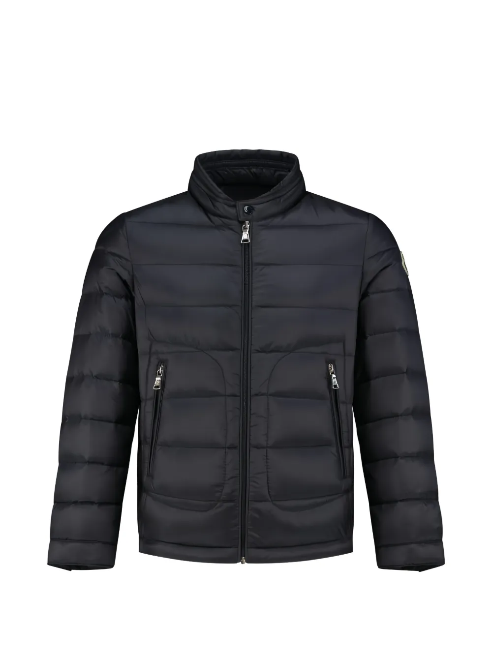 Moncler Enfant Gewatteerde jas met rits Zwart